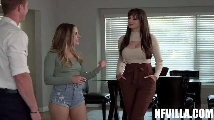 Neighbor Threesome with Anna Claire Clouds & Lexi Luna & Oliver Flynn