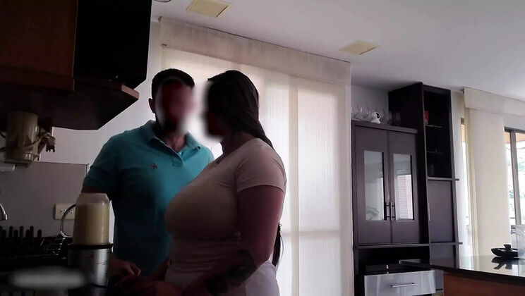 Huge Natural Tits Latina Maid Gets Her Big Boobs Pulled Out - Part 3