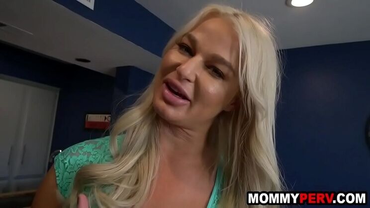 Hot MILF London River with huge tits and ass fucks stepson hardcore