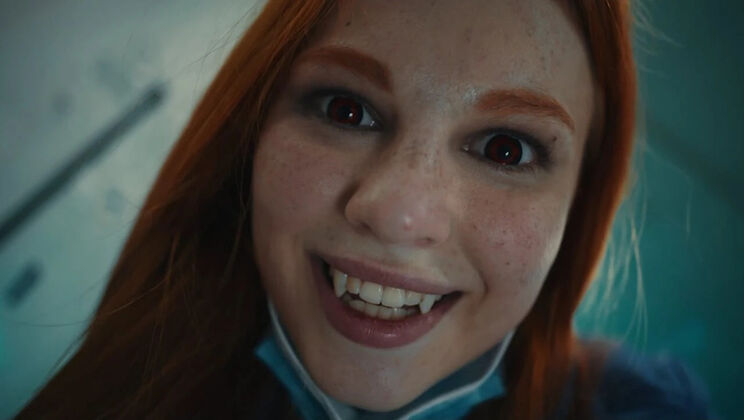 Redhead Nurse Hypnotizes Brunette With Big Tits - Lesbian Vampire Mind Control Sex